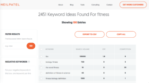 ubersuggest ASO tool
