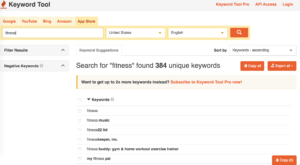 keywordtool.io ASO tool